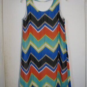 * Rachel Kate Mini Dress Medium Colorful Vibrant Print Above Knee
